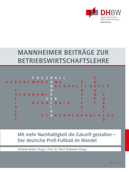 Title details for Mit mehr Nachhaltigkeit die Zukunft gestalten by Stefanie Reuter - Available